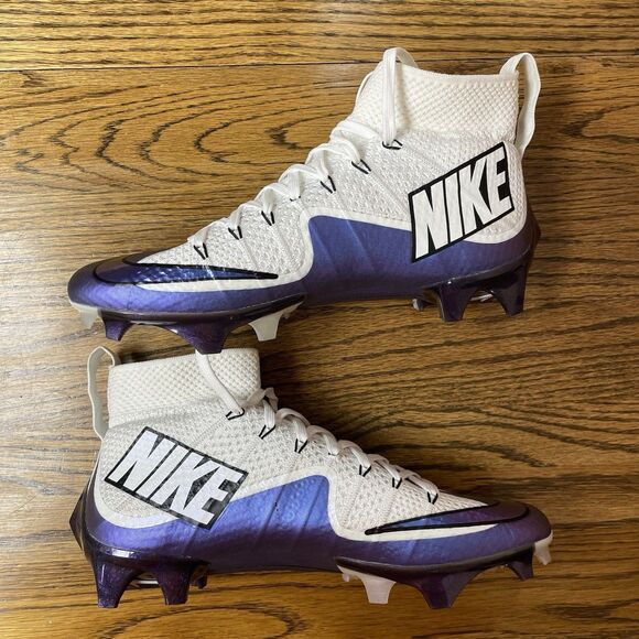 Nike Men\'s 8 Vapor Edge 360 UT White Purple Football Cleats Black NEW main image 6